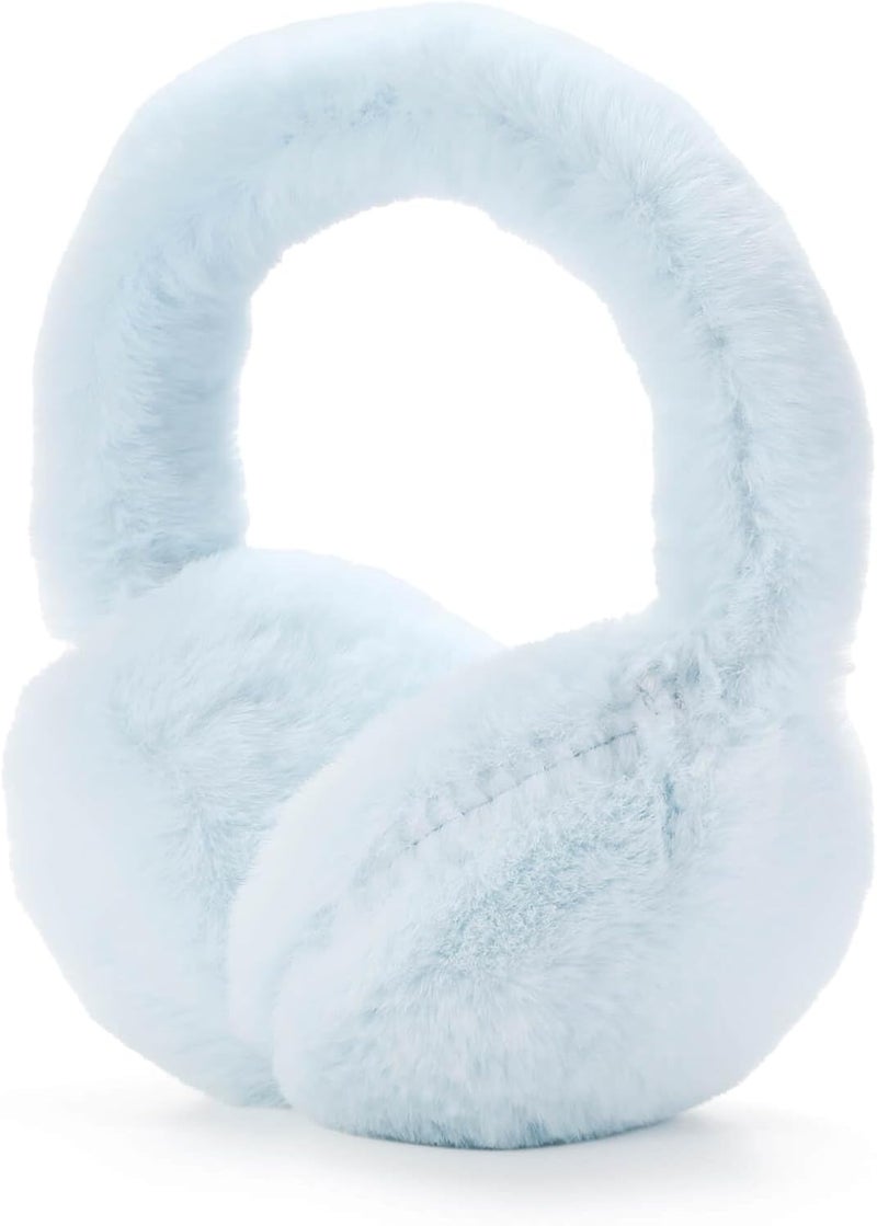 SUNBORRY Store Foldable Ear Muffs for Women, Faux Fur Adjustable Earmuffs for Winter - Image 1